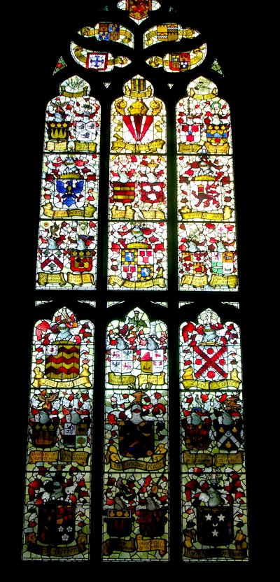 St Gile's, Stained Glass Coat of Arms.